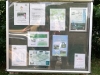 Notice board by the car park