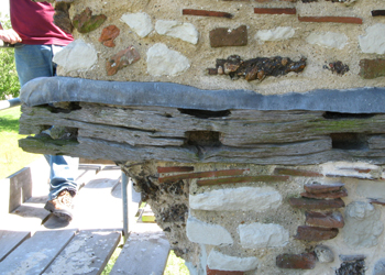 Priory Arch Remains Of Wooden Joist